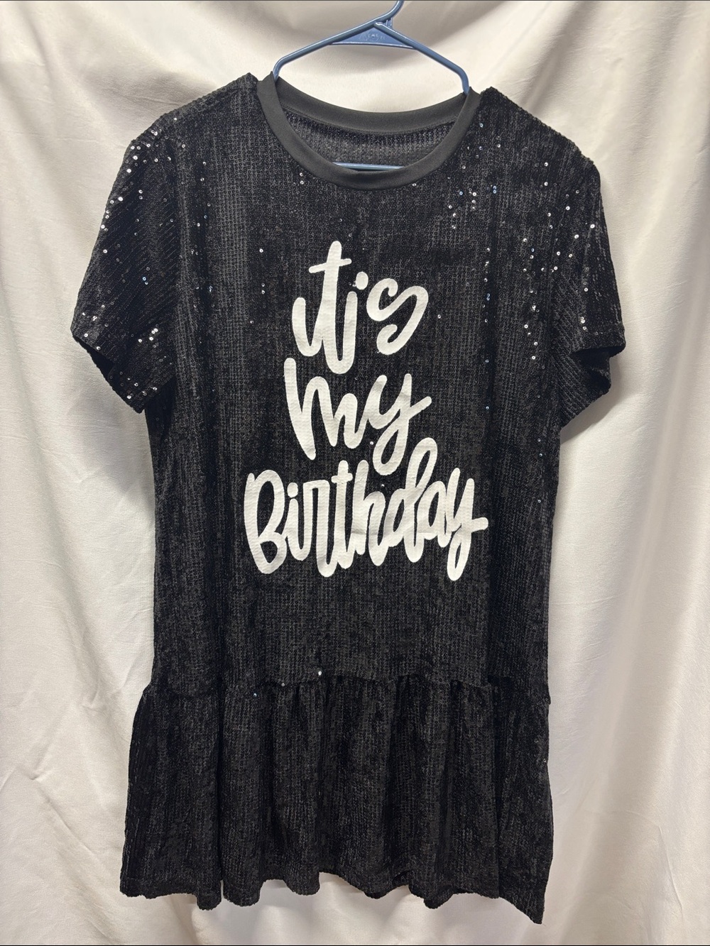 'Tis My Birthday Black Sequin Dress